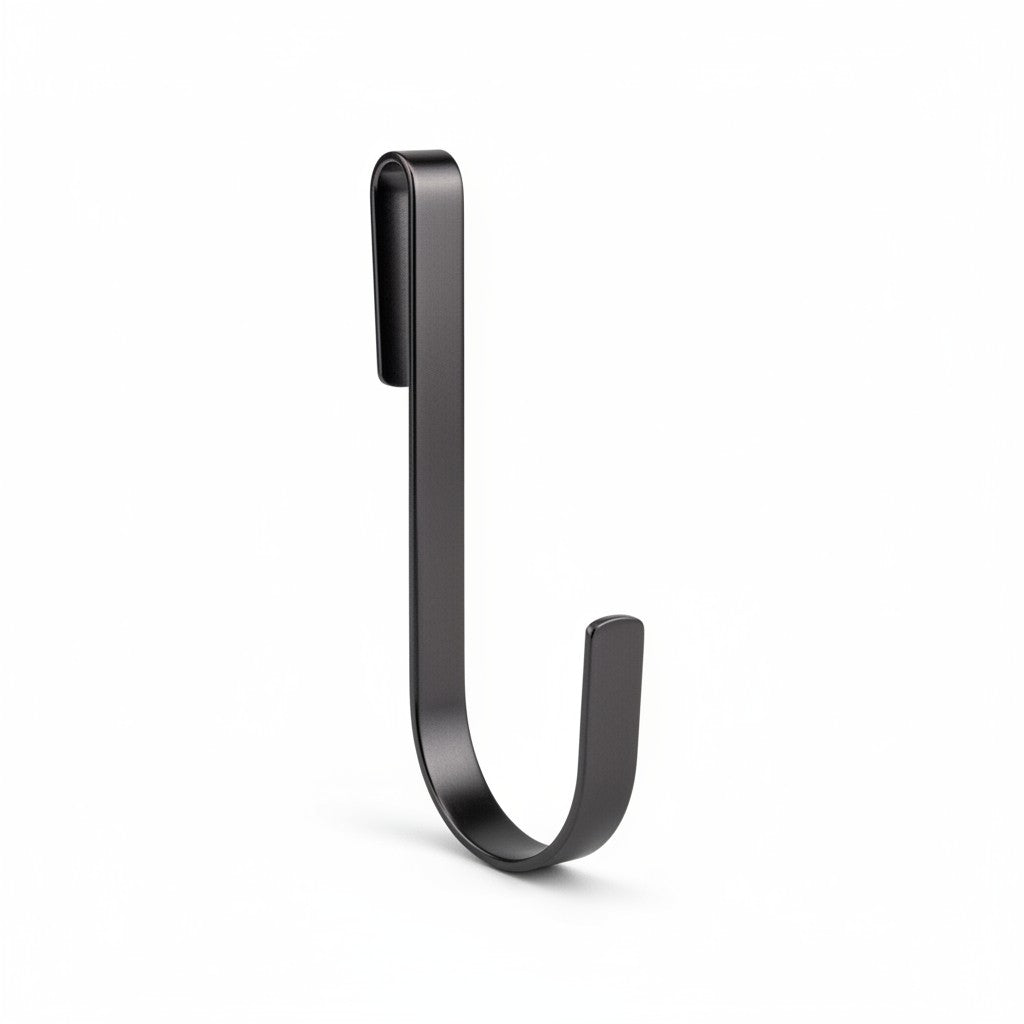 SuperSellerS black metal shelf hook for hanging bags and accessories on racks or shelving units