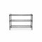 SuperSellerS black TUBO wire shelving unit with three extra deep shelves for storage, 122cm wide