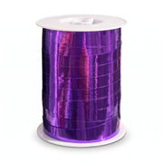 SuperSellerS metallic purple gift ribbon on a white spool, 10 mm wide and 250 m long for decorative gift wrapping.