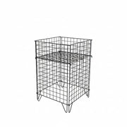 SuperSellerS NORA black powder-coated metal wire display basket with adjustable base for retail store promotions