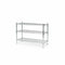 SuperSellerS TUBO 3-tier chrome wire shelving unit with adjustable shelves for storage, office, or garage use.