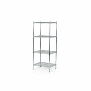 SuperSellerS TUBO four-tier chrome wire shelving unit for retail or home storage