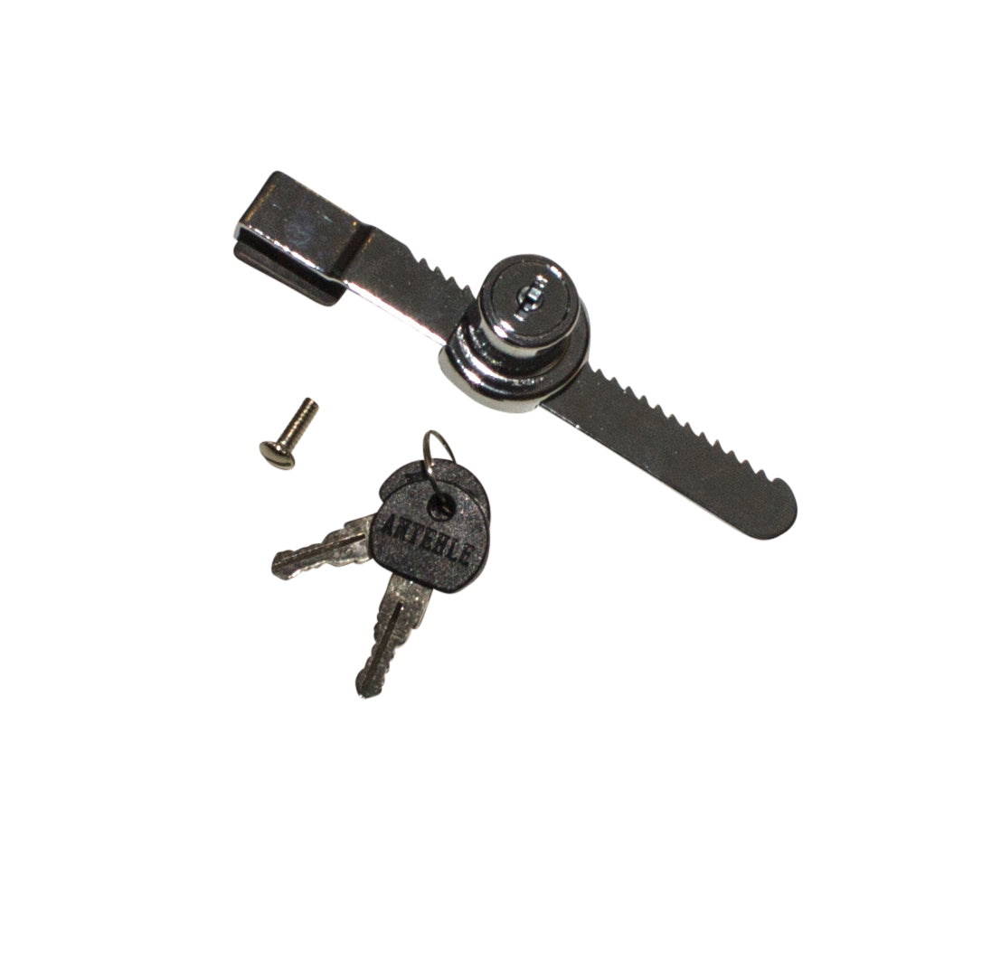 Taklås - vitrineskap med skyvedører