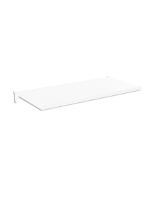 U-hylle m/ metallhulplade (91 x 37 cm), hvit
