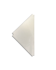 Tubo, plastplade, frostet, 36 x36 cm til trekanthylde