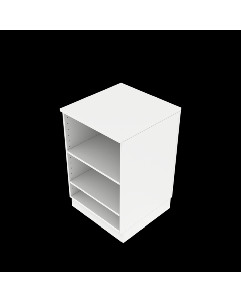 Basis Disk hvit med 2 hyller. 60 x 60 x H96 cm