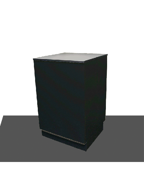Basis Disk sort med 2 hyller. 60 x 60 x H96 cm
