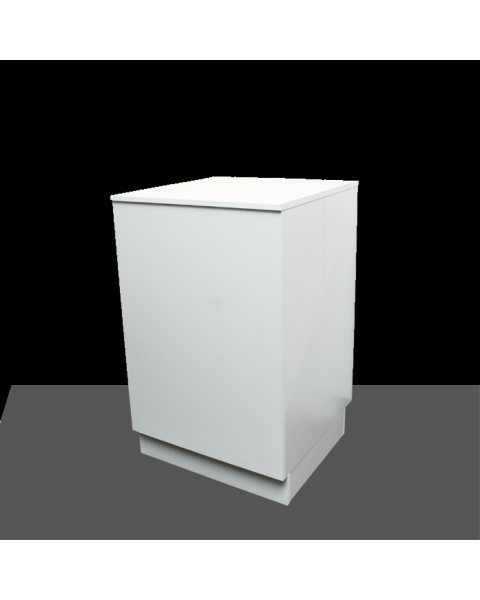 Basis Disk hvit med 2 hyller. 60 x 60 x H96 cm