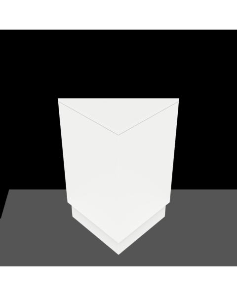 Basis Disk hvit, hjørnemodul  60 x 60 x H96cm