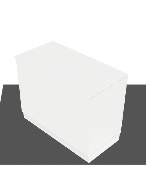 Basis Disk hvit med 4 hyller. 118 x 60 x H96 cm