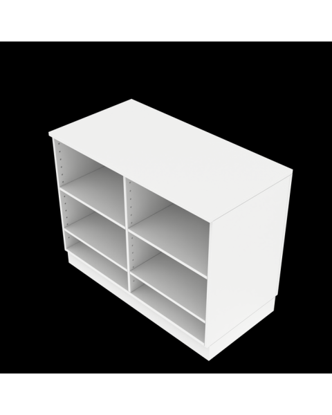 Basis Disk hvit med 4 hyller. 118 x 60 x H96 cm