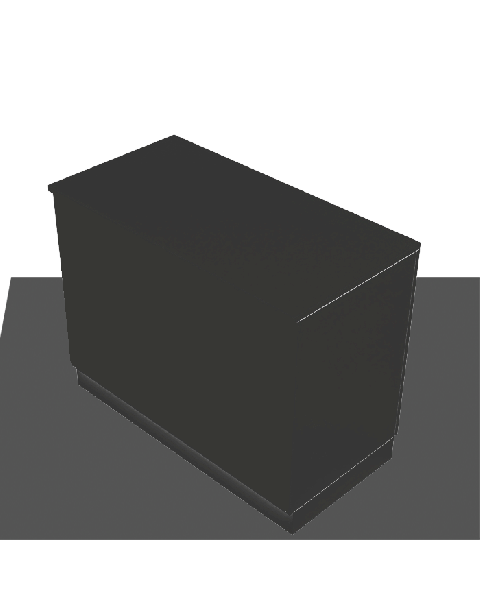 Basis Disk sort med 4 hyller. 118 x 60 x H96 cm