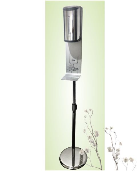 Dispenser t/ hånddesinfeksjon på stander, krom