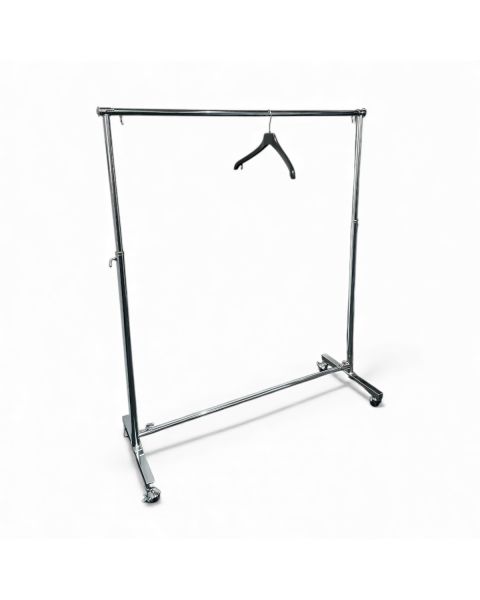 Spacey konfektions-/ tøjstativ i krom og med hjul