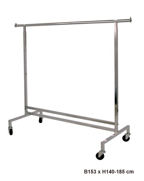 Disco II, høydejusterbar, krom, B153 x H140-185 cm