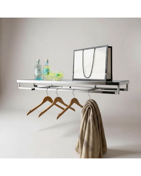 HAPPY! Hylle m/ kleshengerstang & 2 frontheng. Krom