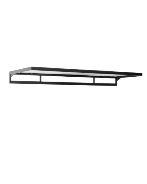 HAPPY! - Vegghylle m/ frostet glasshylle. Sort