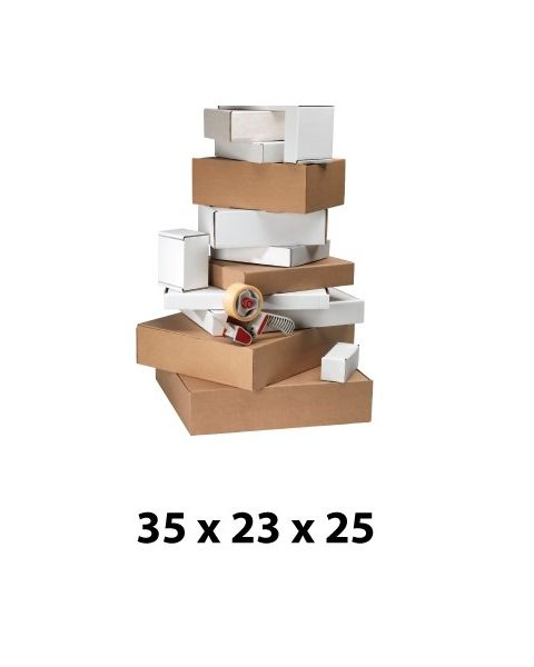 Pappeske, 35 x 23 x 25, brun. Pris pr. stk. Min. Kjøp 25 stk.