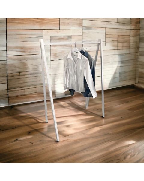 Hengerstativ, v-formet, hvit, B100 x D50 x H142 cm