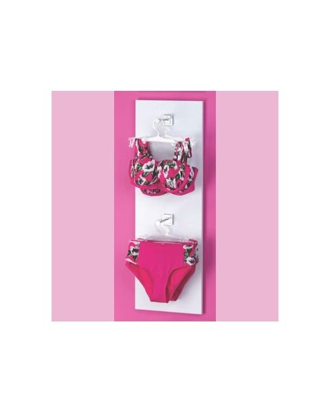 Veggplate, hvit 40 x 120 cm., t/ Super-plugs