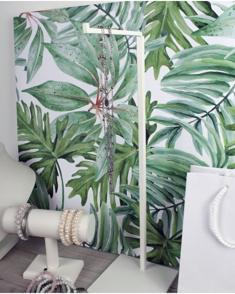 L-display - Hvit. Borddisplay H 43,5 - 78 cm.