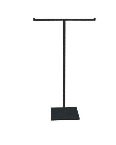 T-display - Sort. Smykkestativ. H 43-81 cm.