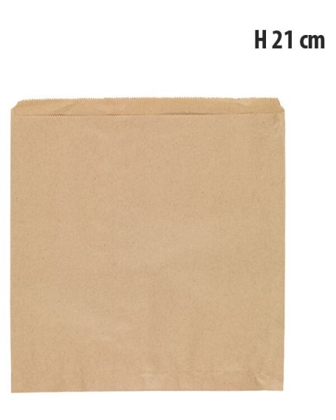 Brun pose - H 21 cm. / 1 kg - 1.000 stk.