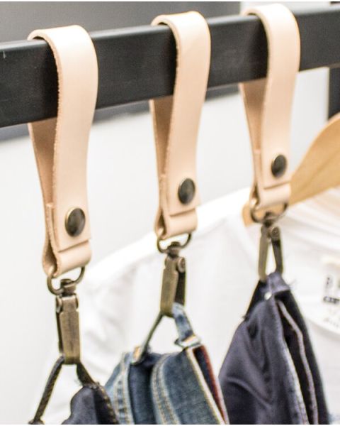 Lærstropp med karabinkrok - natur