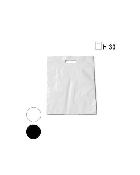 Plastikpose - Lille (B 25 x D/BF 6 x H 30 cm.) - Budsjett - 100 stk. Velg sort eller hvit