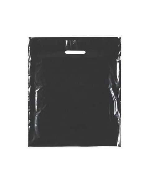 Plastikpose - Mellem (B 39 x D/BF 8 x H 45 cm.) - Budsjett - 100 stk. Velg sort eller hvit