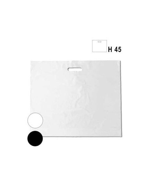 Plastikpose - Stor (B 56 x D/BF 8 x H 45 cm.) - Budsjett - 100 stk. Velg sort eller hvit
