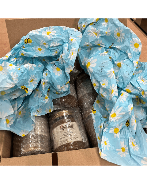 Silkepapir - 100 ark - m/ bier og blomster