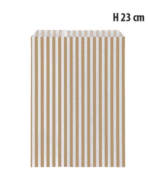 Gaveposer - H 23 cm. - Striber - 1.000 stk. Velg størrelse og antal