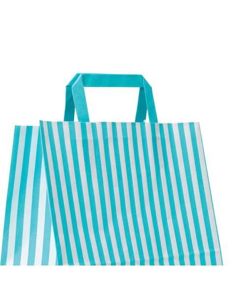 Papirposer - H 22 cm. - Stribet - 50 stk. Velg størrelse og antal