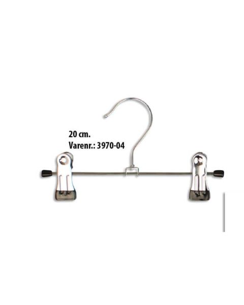 Metall klypehenger (B 20 cm.) - 100 stk. Sort