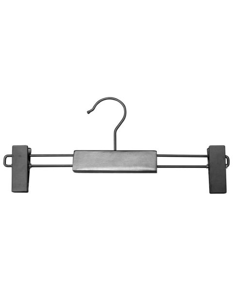 Buksehenger m/klemmer, mat sort krom krok, mat sort. 30 cm. Trehenger