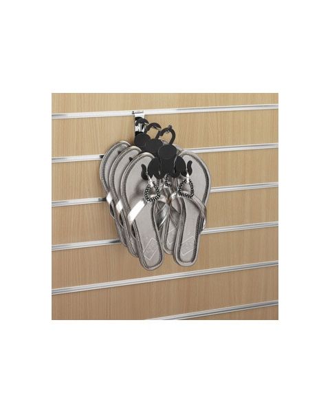 Sko/støveloppheng - klipklap-anker, sort. H 11,5.