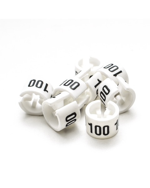 Mini brikker m/ tal - Hvit. 100 ens pr. pose. Velg størrelse