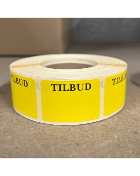 TILBUDsmerker. 1.000 stk. pr. rull