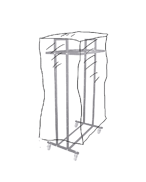 Regnhette t/ gatestativ - L5 & L7 - klar plast