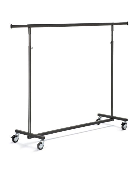 LUXUS Konfeksjonsstativ, høydejusterbar, sort. Stor. B140 x 220 cm