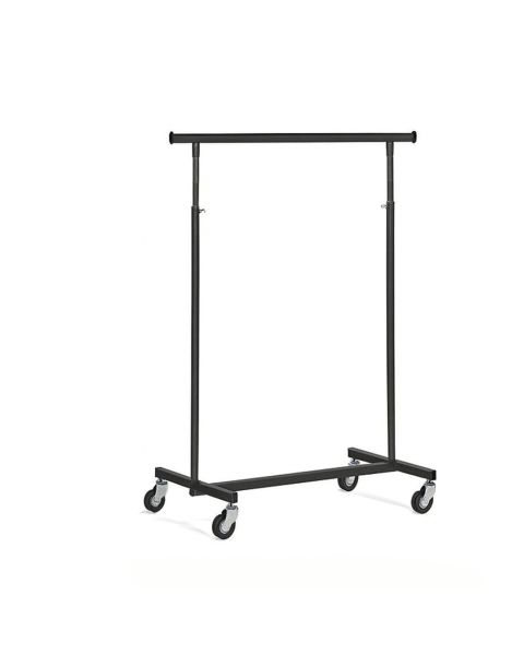 LUXUS Konfeksjonsstativ, høydejusterbar, sort. Liten. B100 x 180 cm