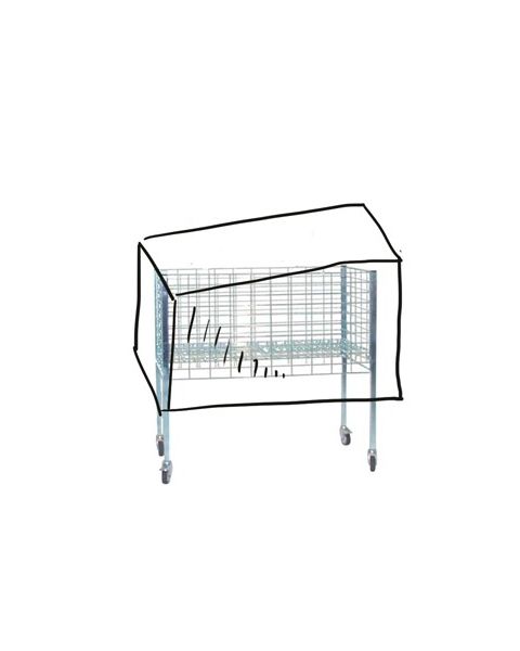 Regnhette t/ BOXER 2. Klar plast. 55 x 100 x H50 cm