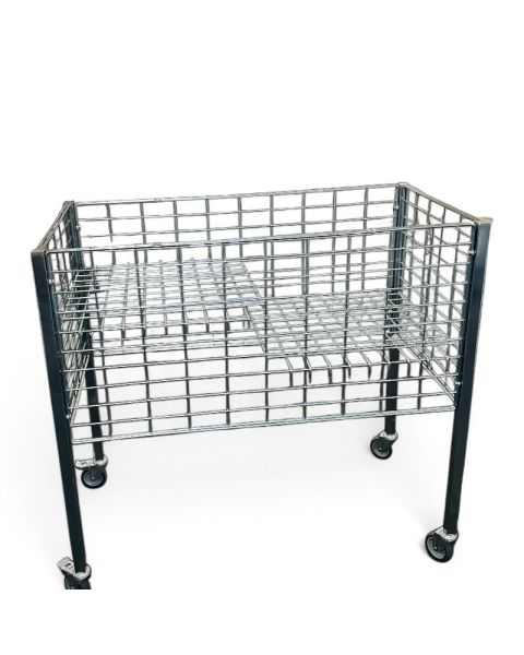 BOXER 1 - Salgskurv galvanisert. 95,6 x 50 x H 90 cm. Justerbar bunn