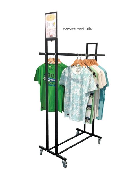 Gatestativ - L5 - sort. Tøystativ. B 90 cm.