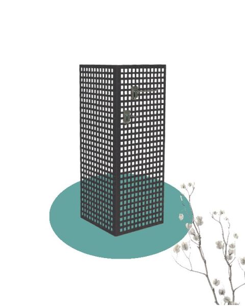 Vinkeldisplay, hullplate - sort