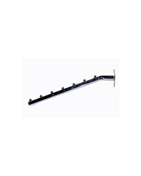 Frontheng, til montering på vegg, 7 kugler. 48 cm., krom