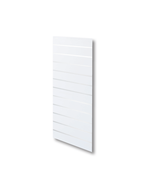 Rillepanel - 59,5 x 120 cm. - hvit - 10 cm. - Supersett, let tekstur