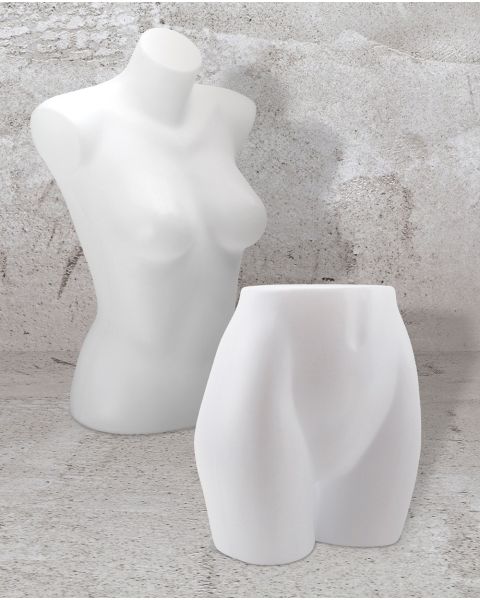 Dame overdel - budsjett. Hvit plast