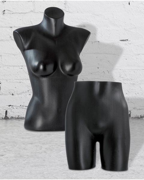 Dame underdel - budsjett. Sort plast